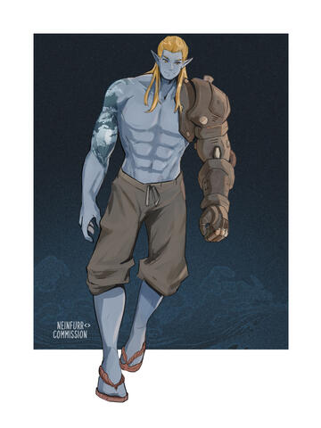 Half orc barbarian